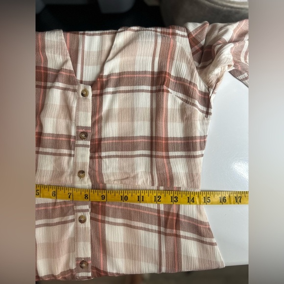 NEW Urban Outfitters Wear Everywhere Plaid Button-Down Maxi Dress V-Neck Sz S - Picture 13 of 15